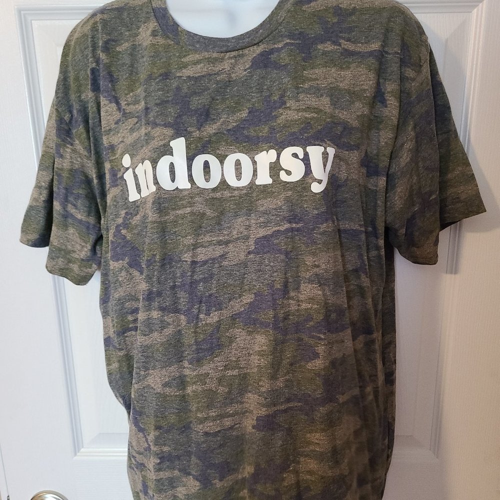 Camo Indoorsy Tshirt Live and Tell Brand